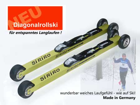 Diagonalrollski mit 3 Gummirdern