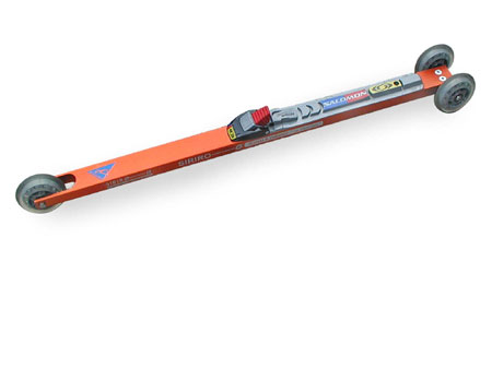 Diagonalrollski mit 3 PU-Rdern  80 x 24 mm