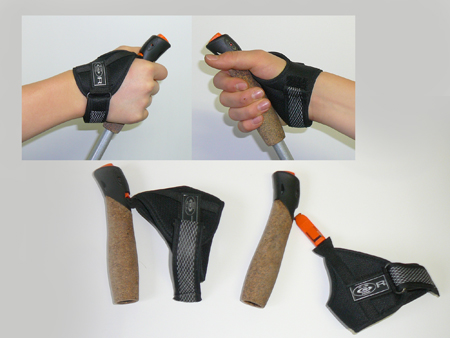 Stockgriff mit Feststellschlaufe Gabel