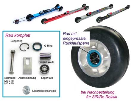 Gummirad............... � 80 x 30 mm - 80A - mit Alufelge u. R�cklaufsperre