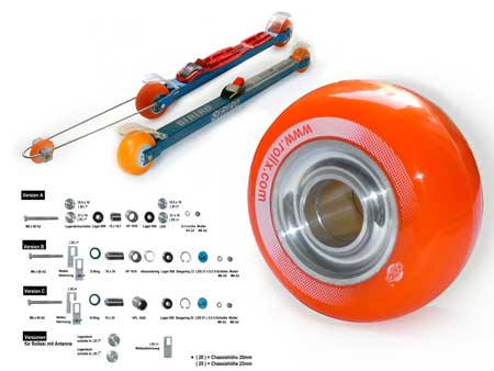 PU- Rad...............  80 x 38 mm - 80A - mit Alufelge u. Rcklaufsperre