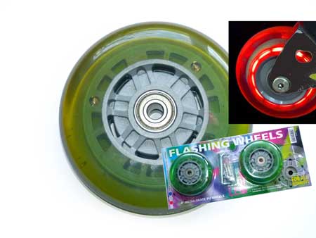 PU Rad grn  100 x 24 mm Leuchtrolle -rot-