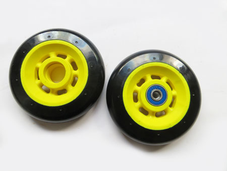 Gummirad RX  100 x 24 mm , 80A mit Kunststofffelge - schnell