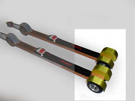 Spritzschutz fr Diagonalrollski - Hinterrder